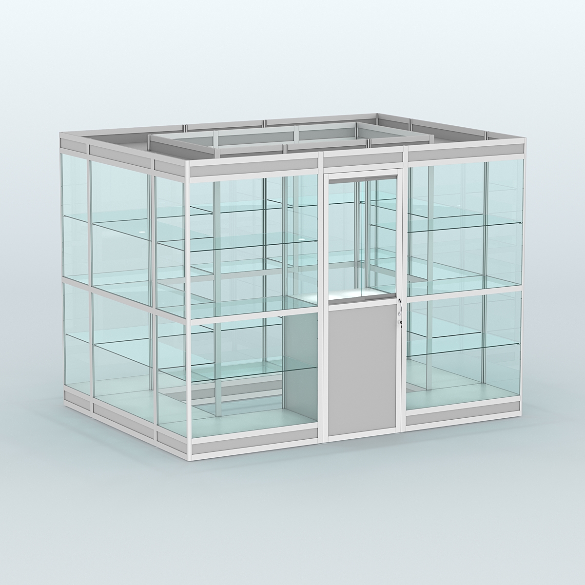 Павильон из профиля островной №1в Серый