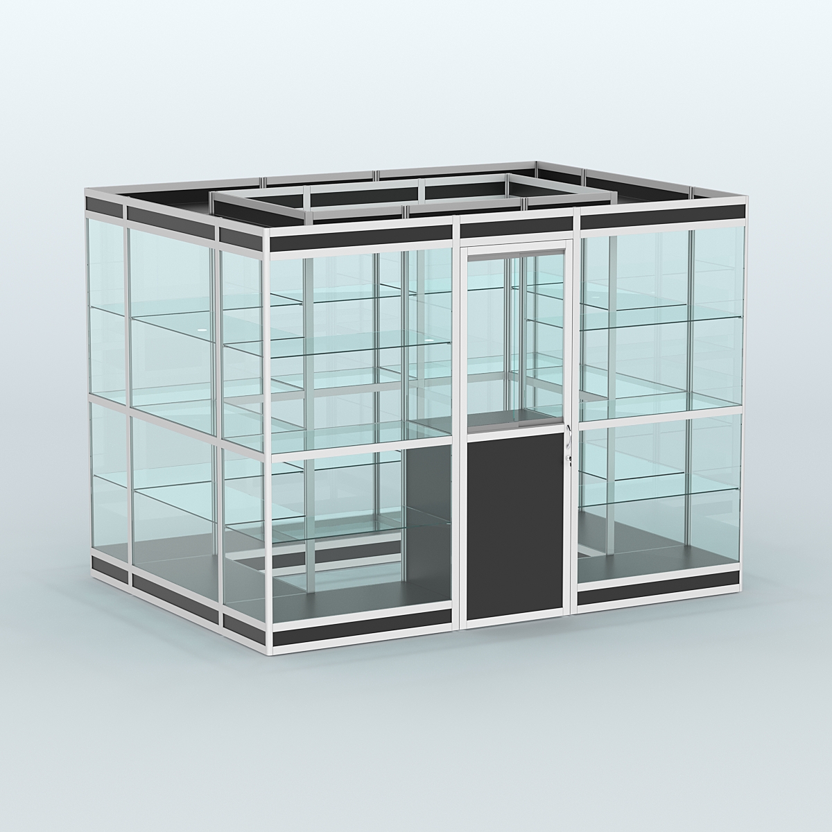 Павильон из профиля островной №1в Черный