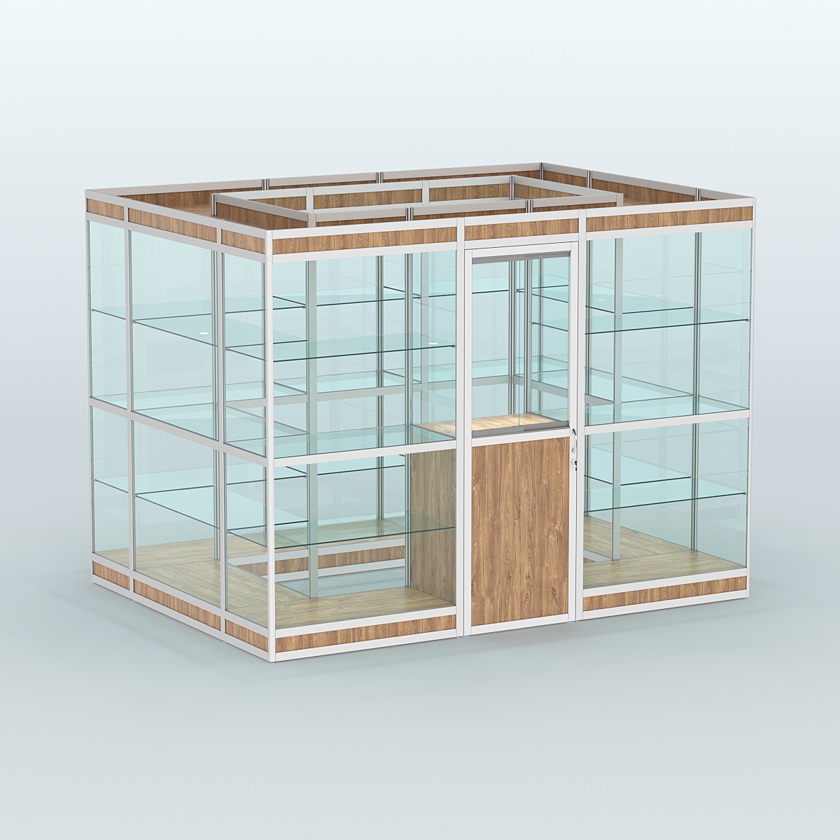 Павильон из профиля островной №1в Дуб Канзас коричневый