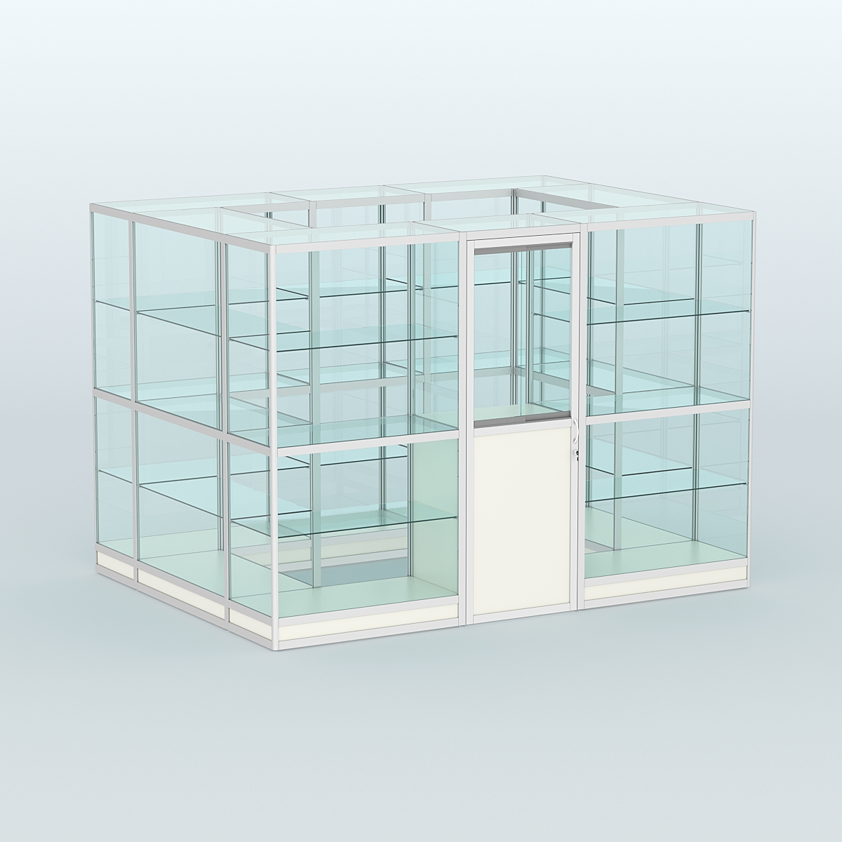 Павильон из профиля островной №1г Белый