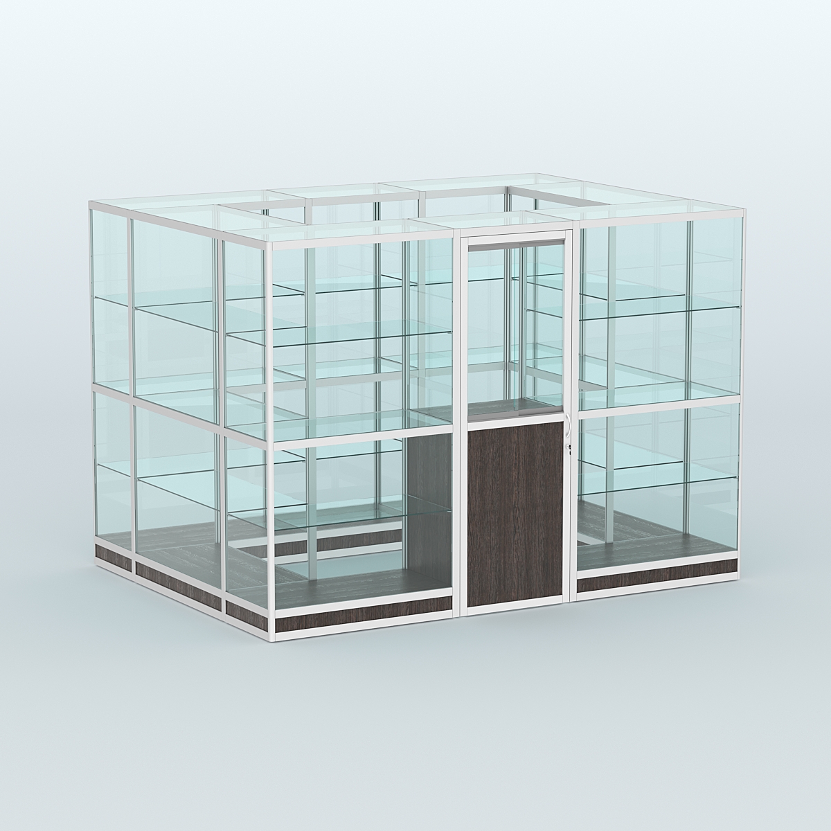 Павильон из профиля островной №1г Дуб Венге