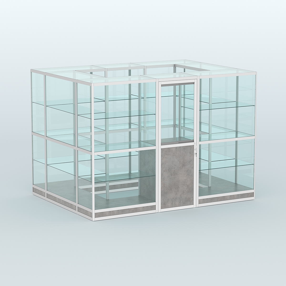 Павильон из профиля островной №1г Бетон Чикаго светло-серый F186 ST9