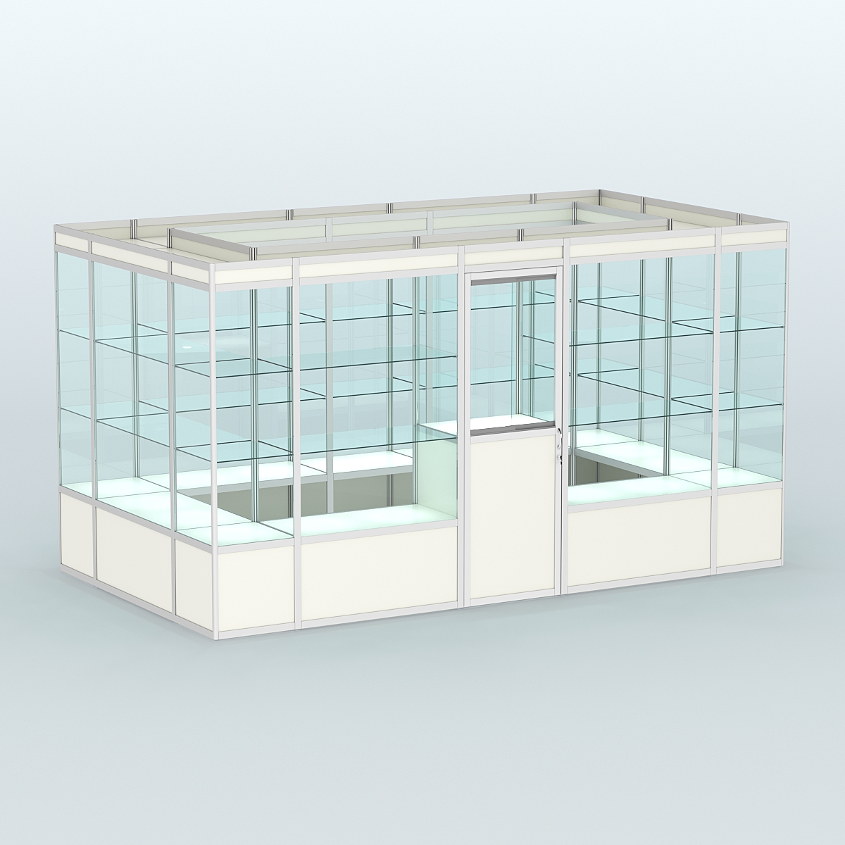 Павильон из профиля островной №2а Белый