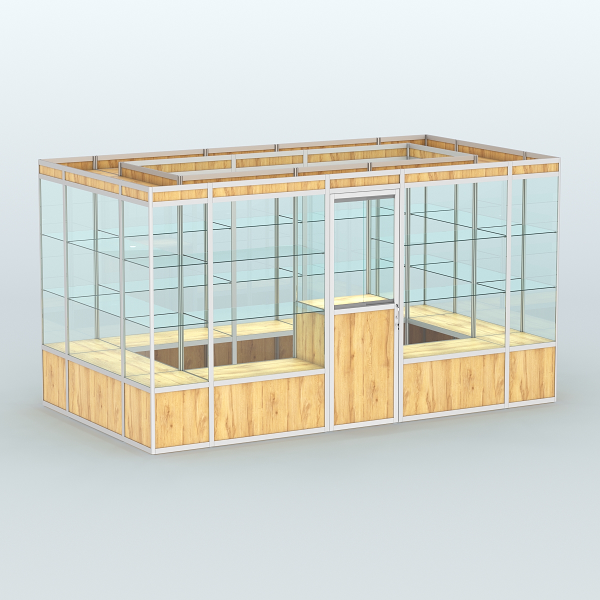 Павильон из профиля островной №2а Дуб Золотистый