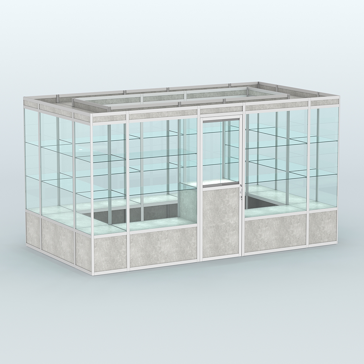 Павильон из профиля островной №2а Метрополитан Грей