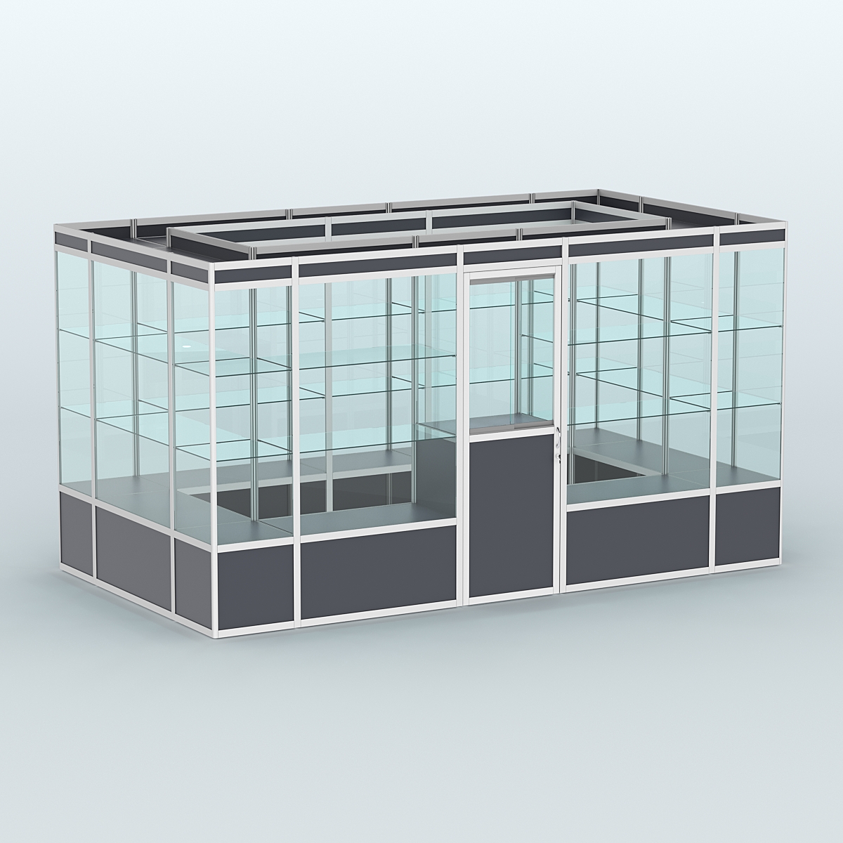 Павильон из профиля островной №2а Антрацит