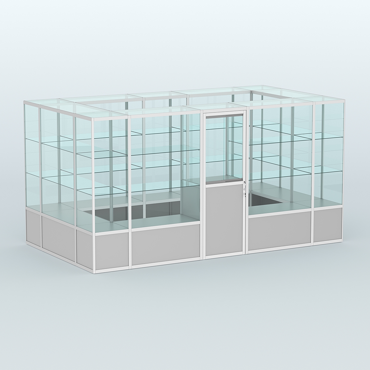 Павильон из профиля островной №2б Серый