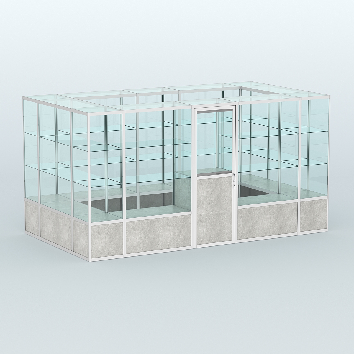 Павильон из профиля островной №2б Метрополитан Грей