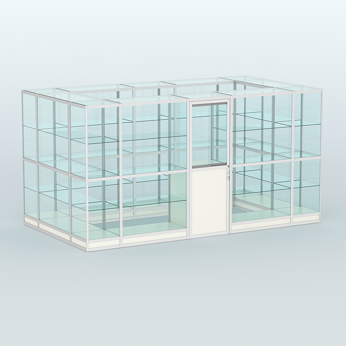 Павильон из профиля островной №2г Белый