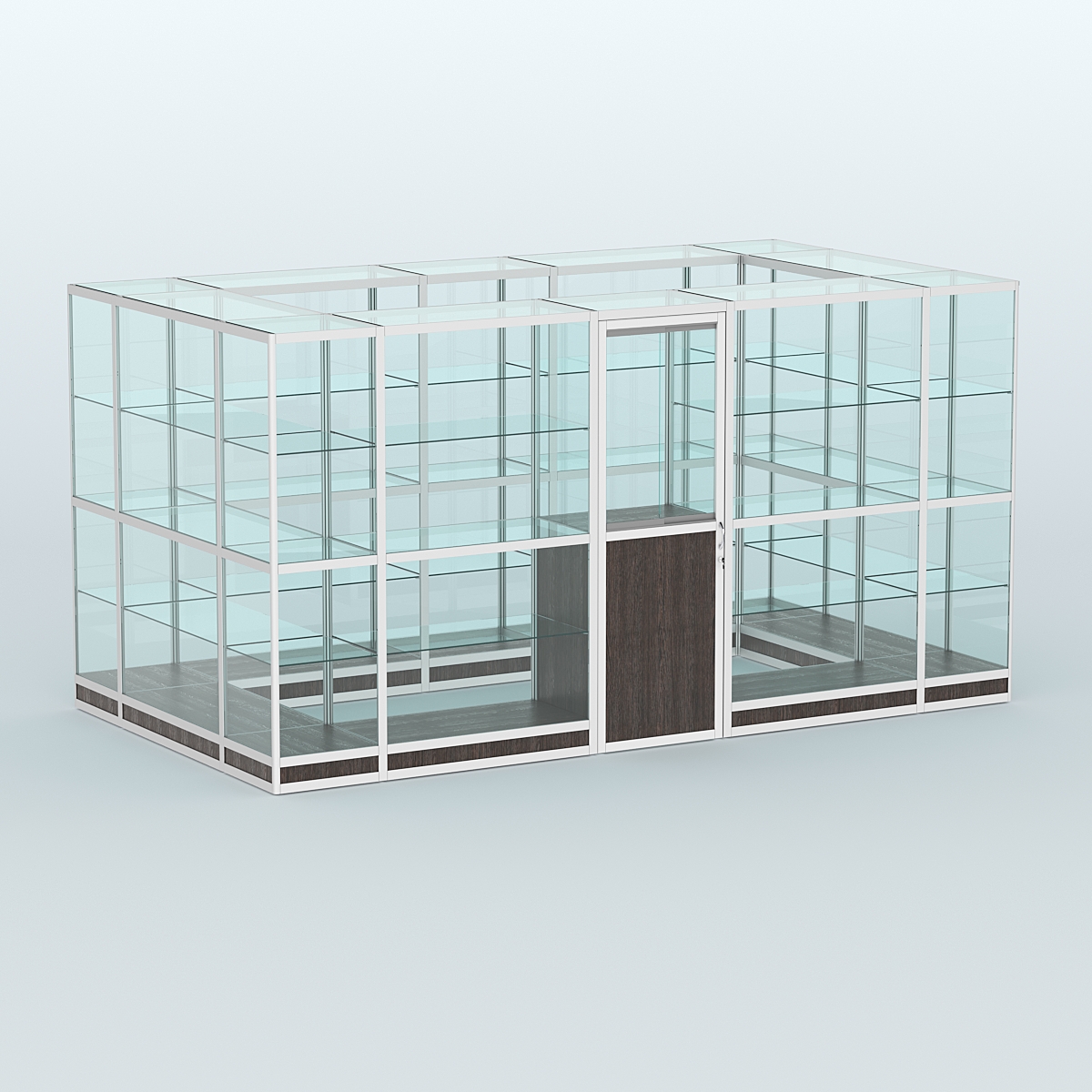 Павильон из профиля островной №2г Дуб Венге