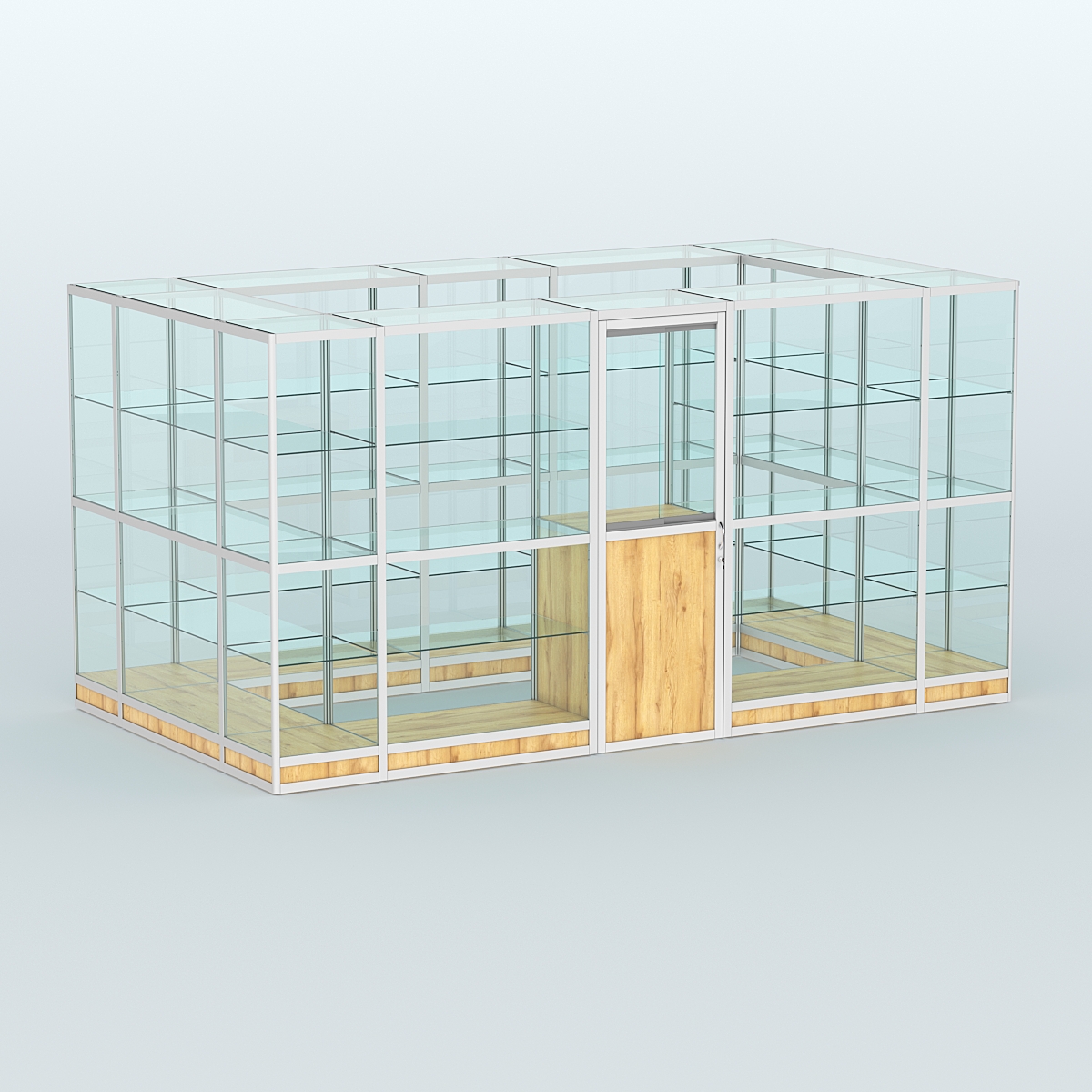 Павильон из профиля островной №2г Дуб Золотистый