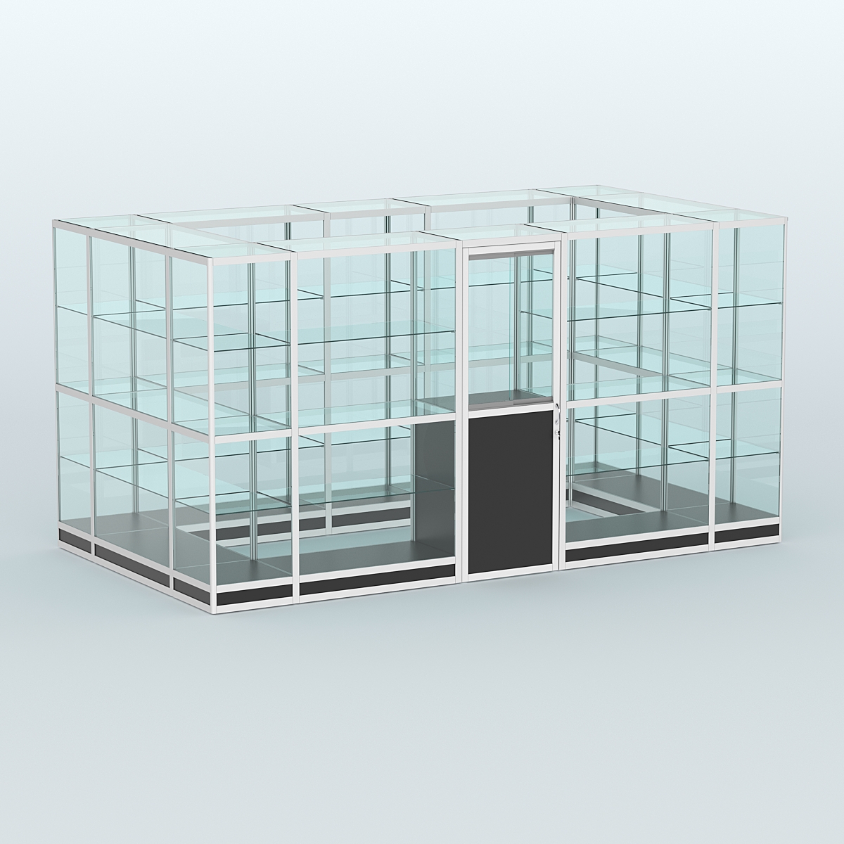 Павильон из профиля островной №2г Черный