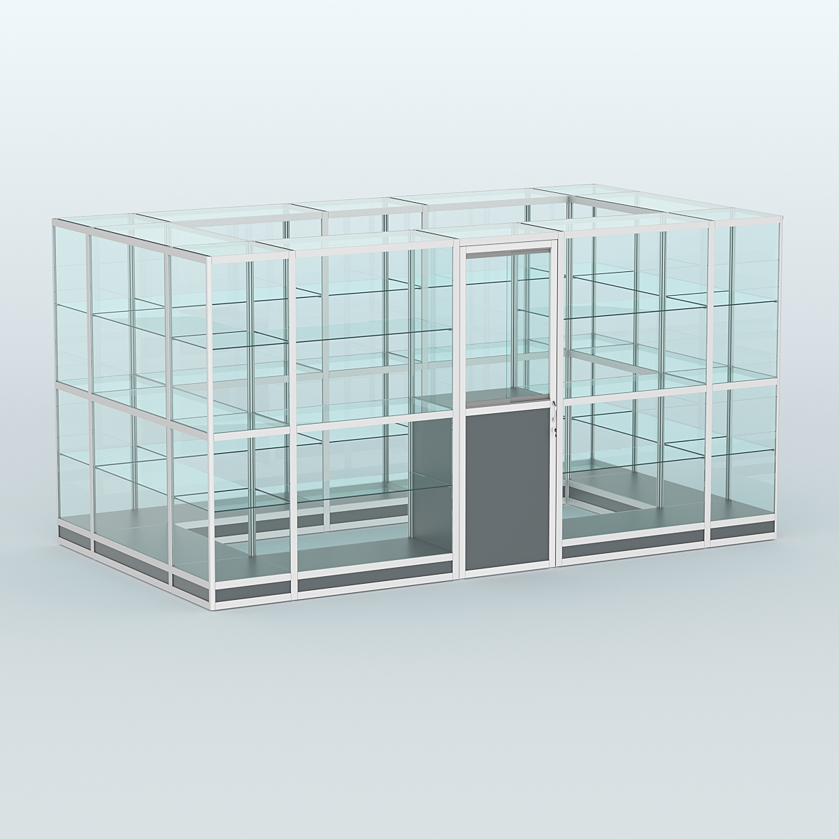 Павильон из профиля островной №2г Темно-Серый