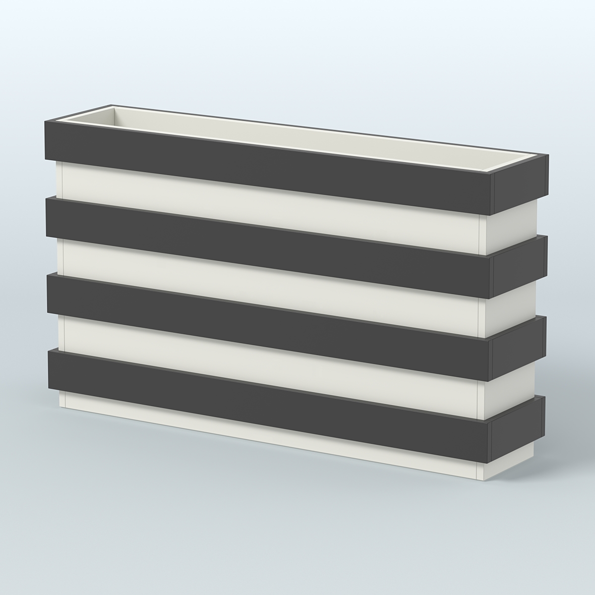 Тумба для цветов №1 Черный и Белый