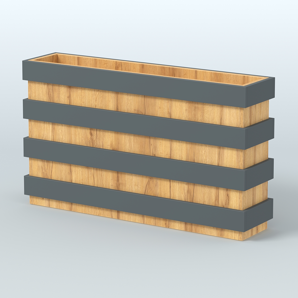 Тумба для цветов №1 Темно-серый и Дуб Золотистый