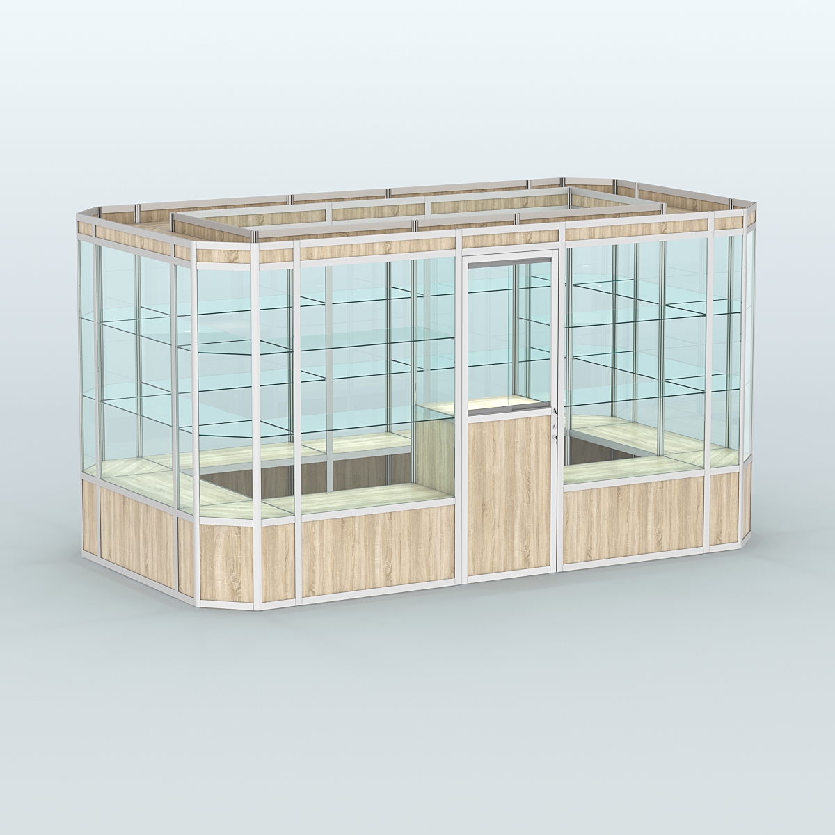 Павильон из профиля островной №3а Дуб Сонома