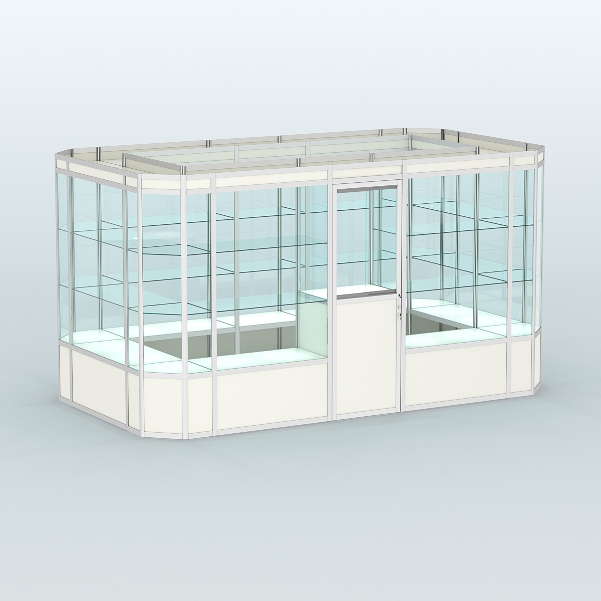 Павильон из профиля островной №3а Белый