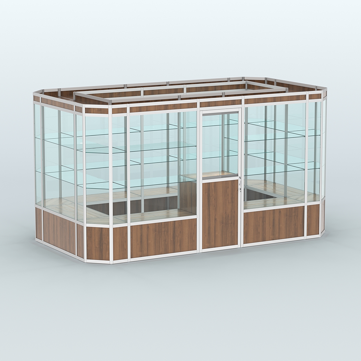 Павильон из профиля островной №3а Орех