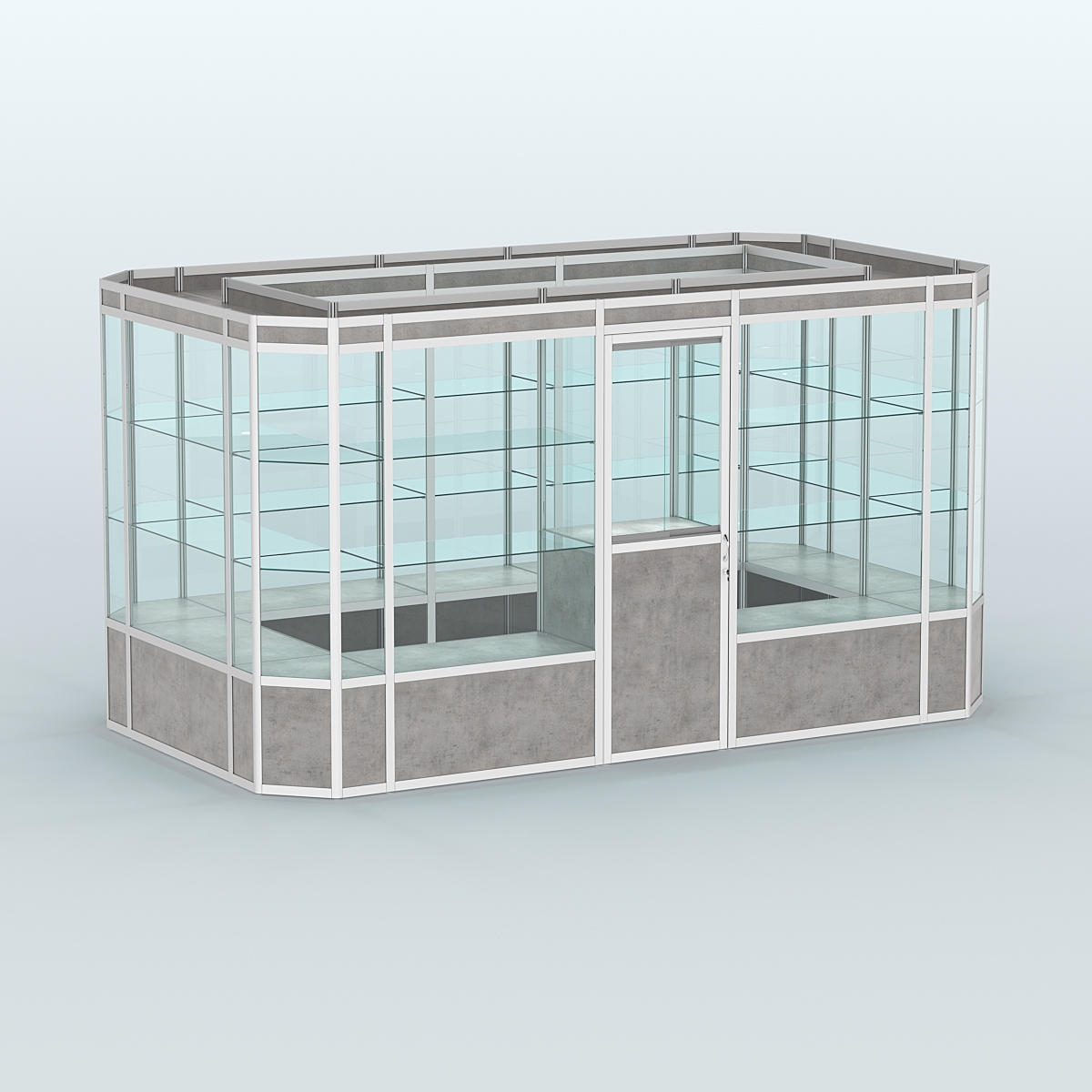 Павильон из профиля островной №3а Бетон Чикаго светло-серый F186 ST9