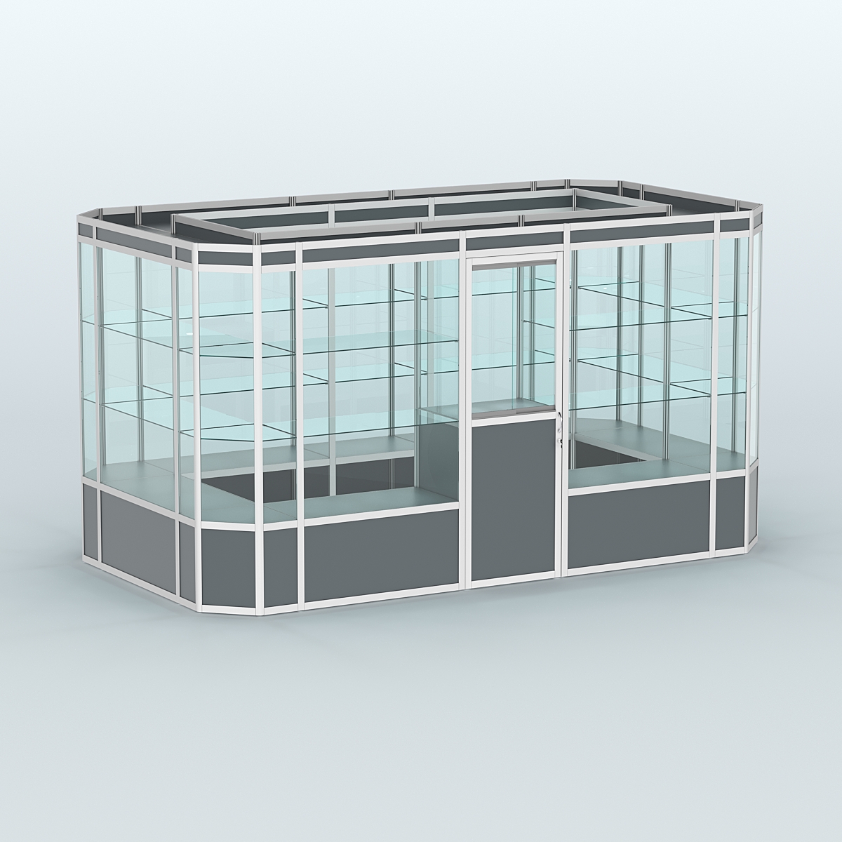 Павильон из профиля островной №3а Темно-Серый