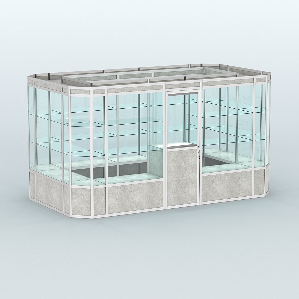 Павильон из профиля островной №3а Метрополитан Грей