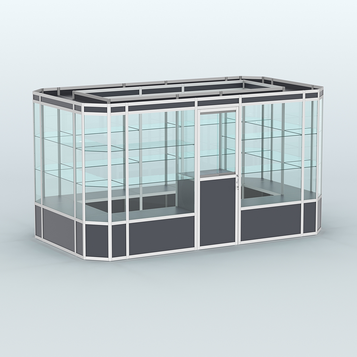 Павильон из профиля островной №3а Антрацит