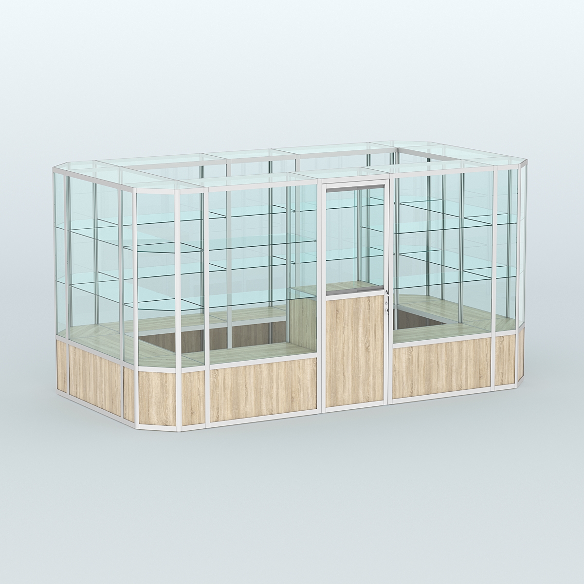 Павильон из профиля островной №3б Дуб Сонома