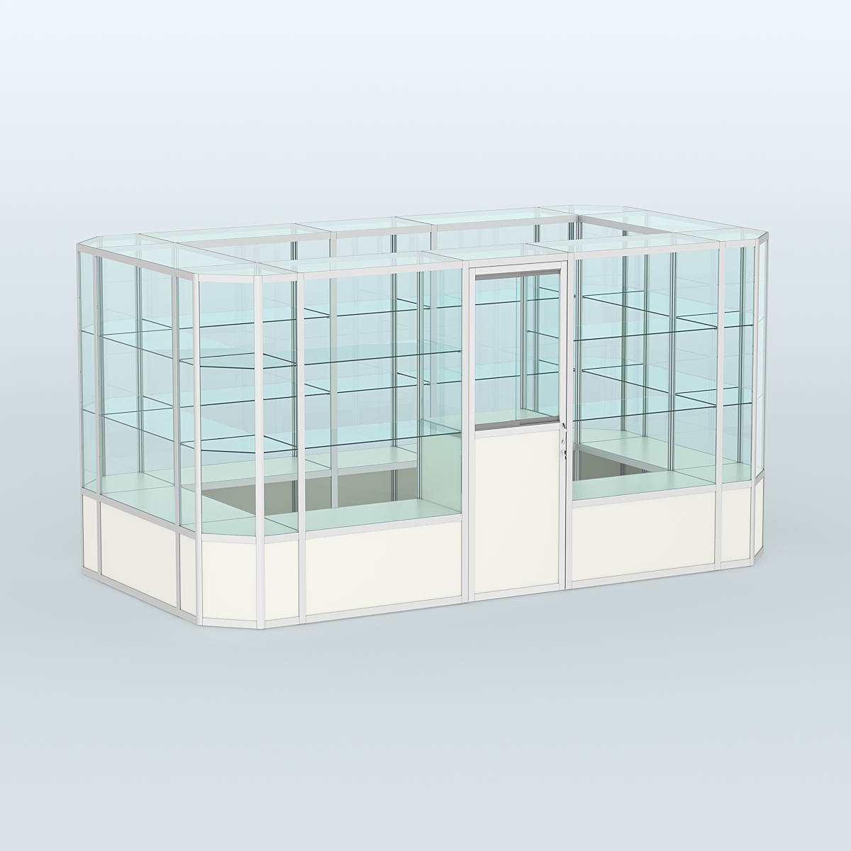 Павильон из профиля островной №3б Белый