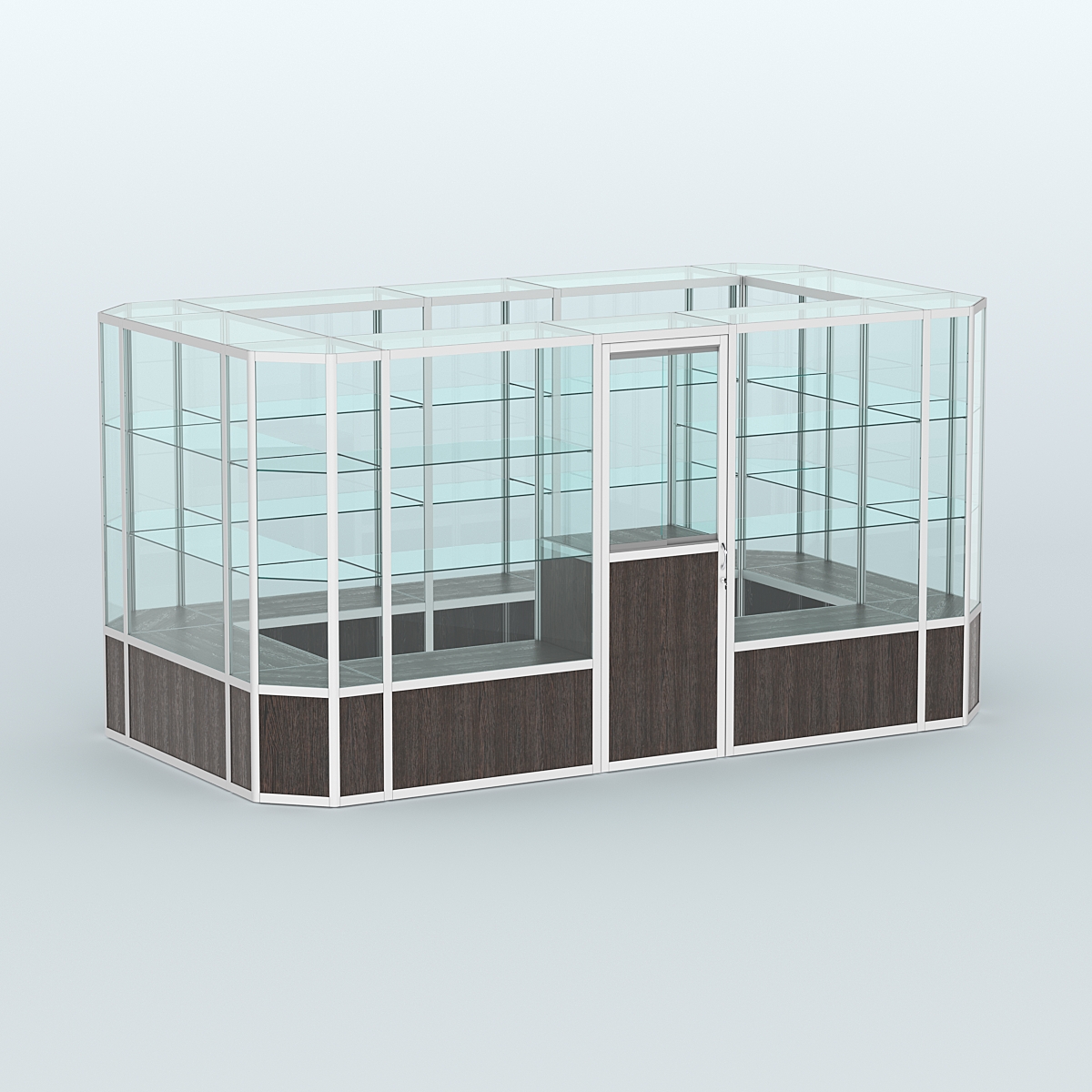 Павильон из профиля островной №3б Дуб Венге