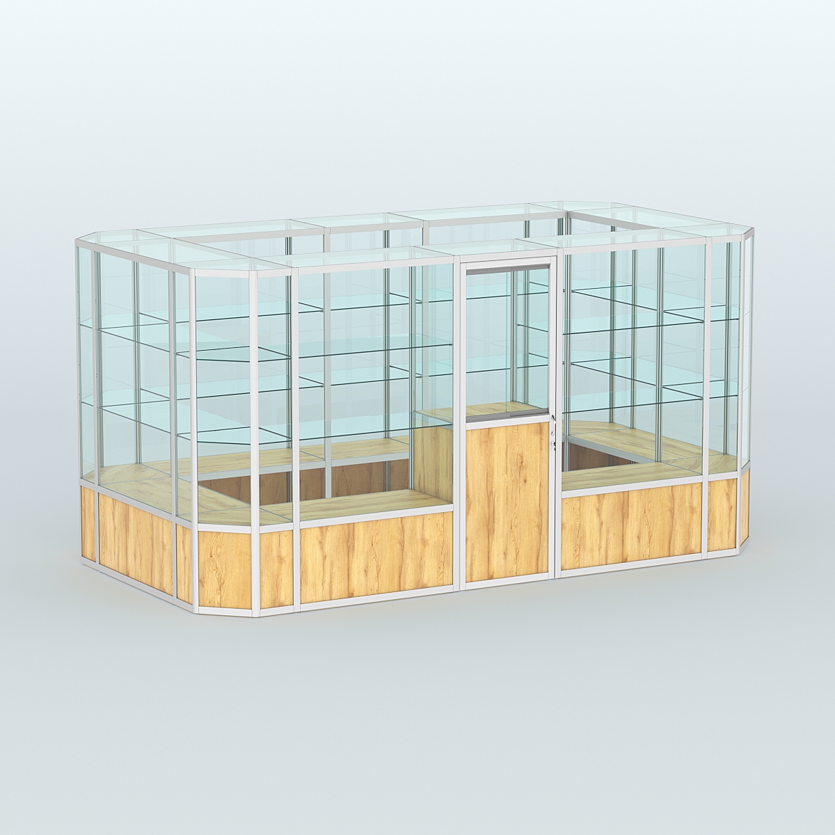 Павильон из профиля островной №3б Дуб Золотистый