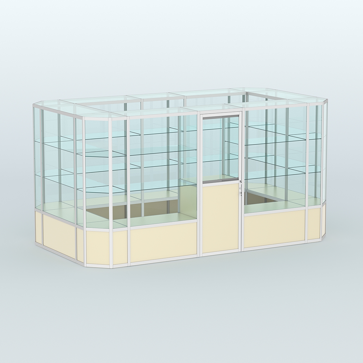 Павильон из профиля островной №3б Крем Вайс