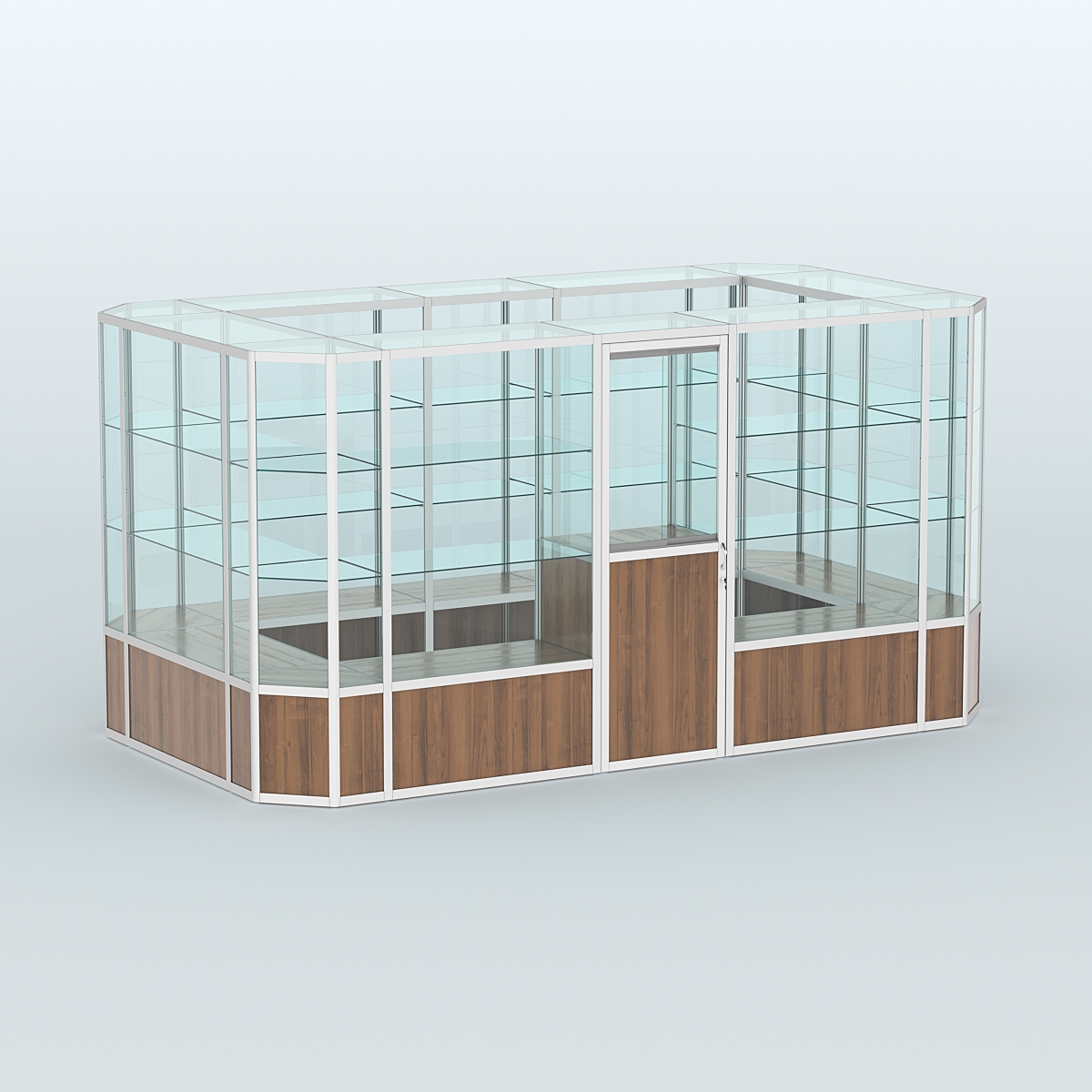 Павильон из профиля островной №3б Орех