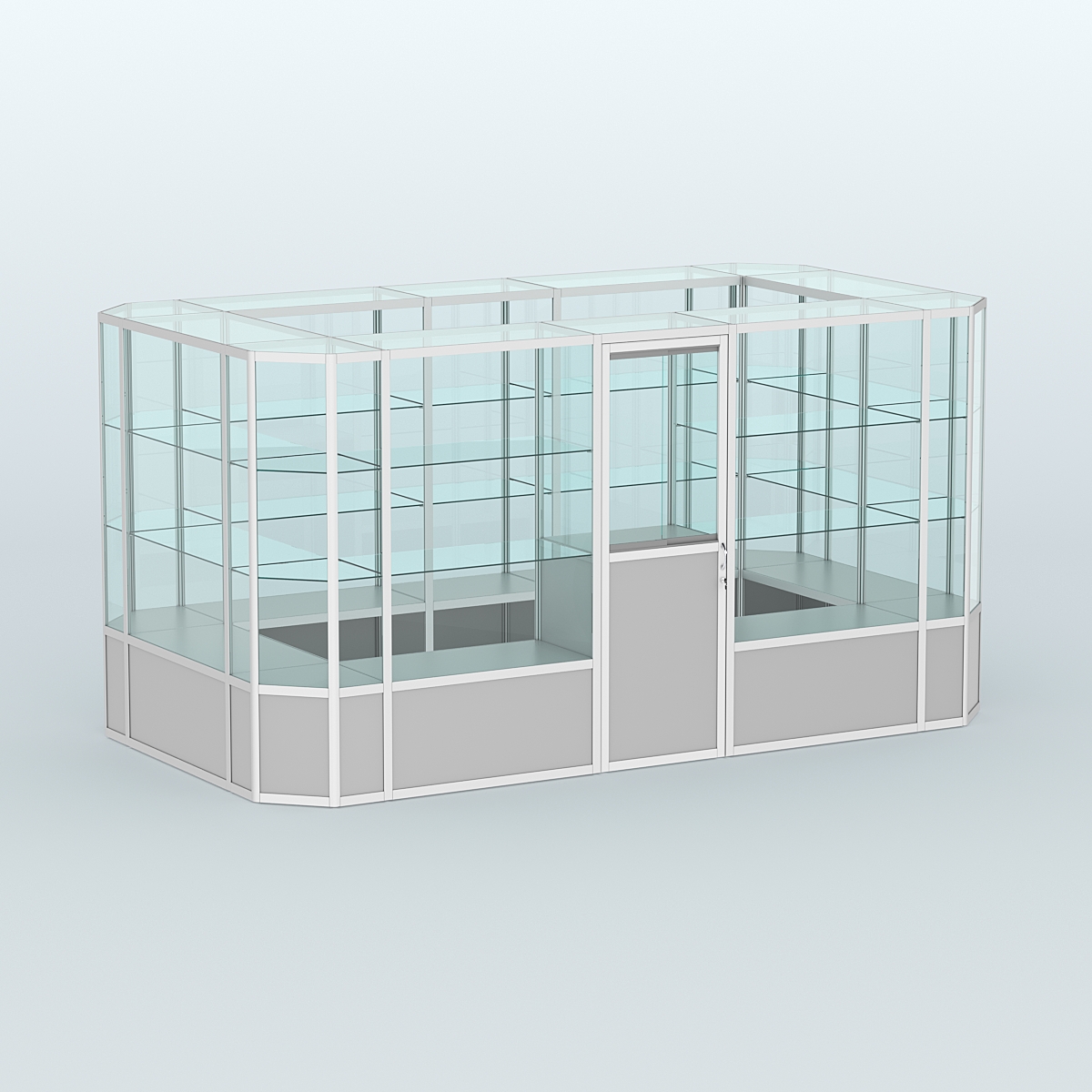 Павильон из профиля островной №3б Серый