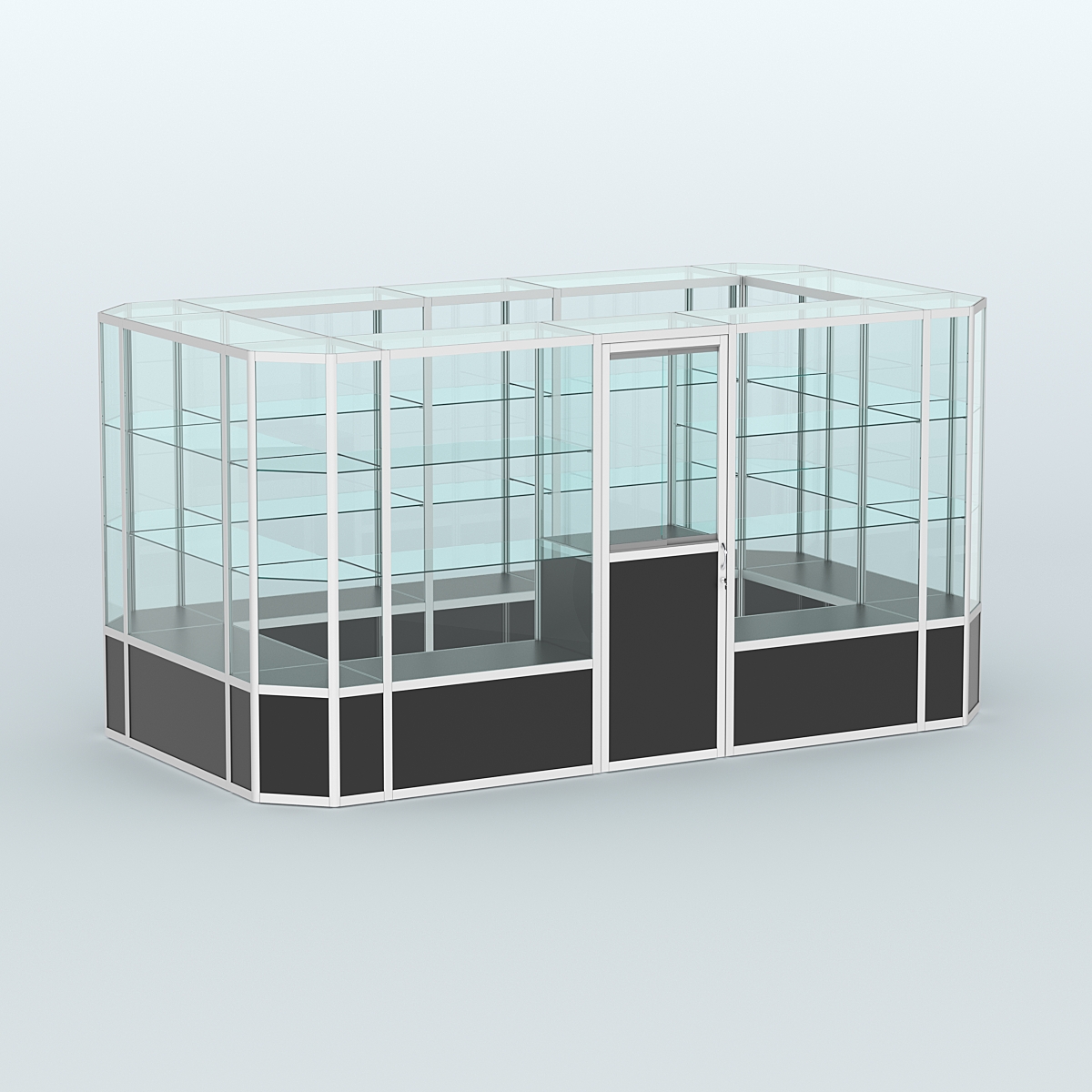 Павильон из профиля островной №3б Черный