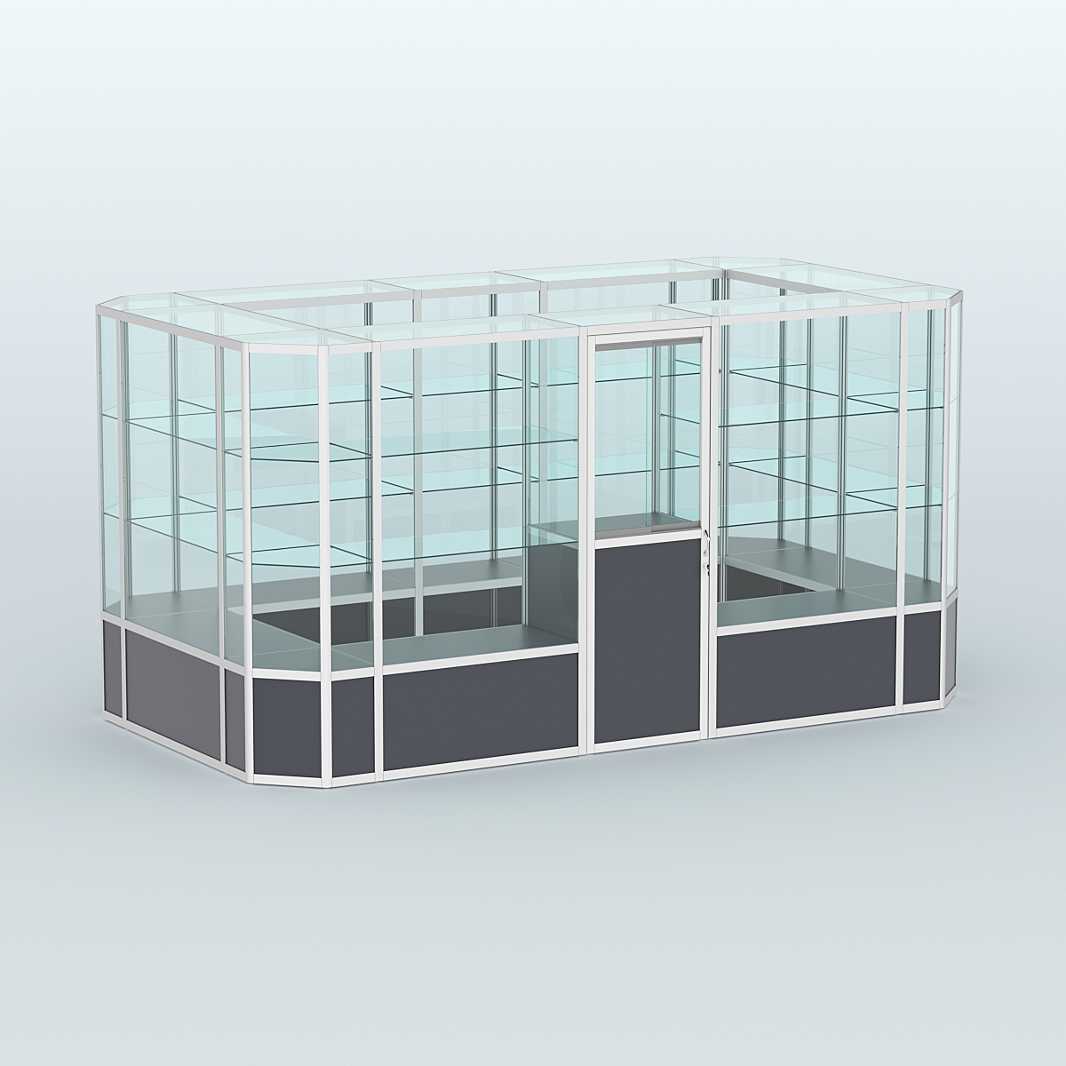 Павильон из профиля островной №3б Антрацит