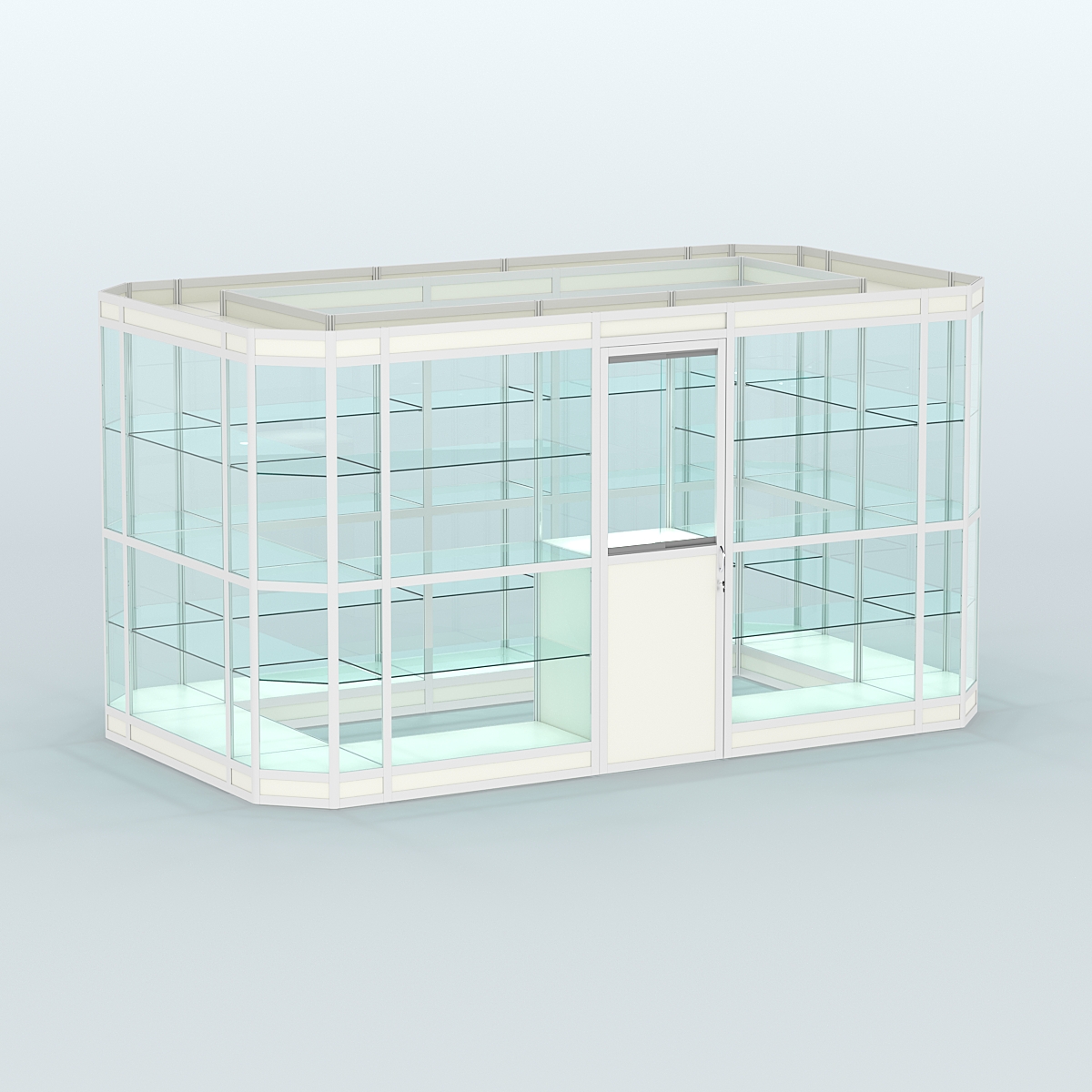 Павильон из профиля островной №3в Белый