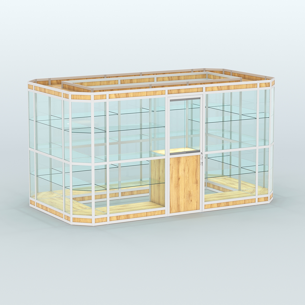 Павильон из профиля островной №3в Дуб Золотистый