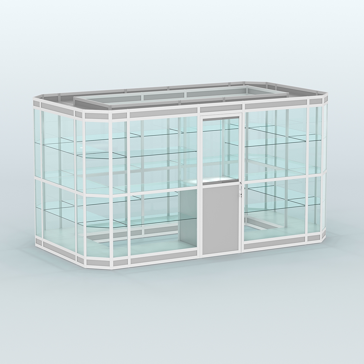 Павильон из профиля островной №3в Серый