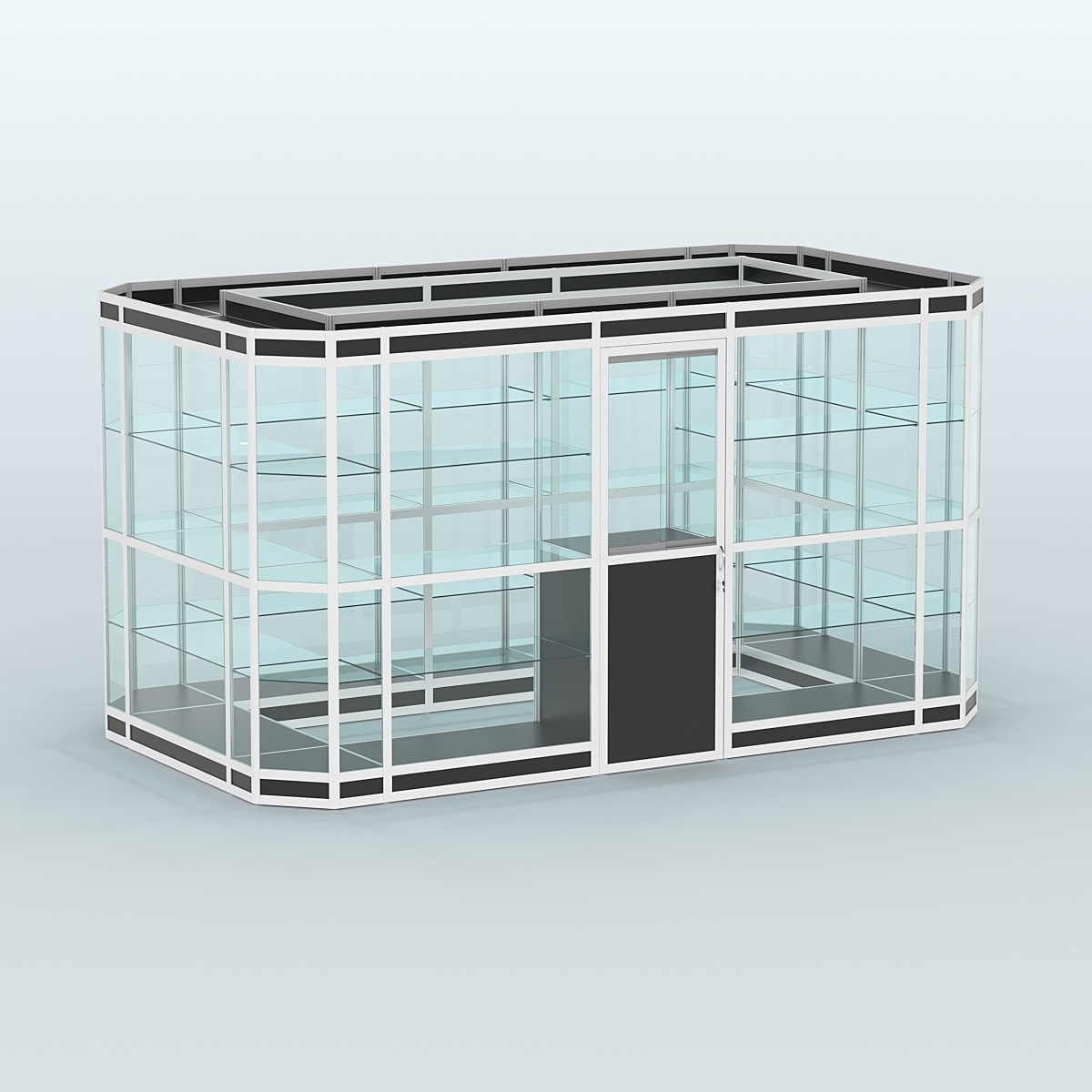 Павильон из профиля островной №3в Черный