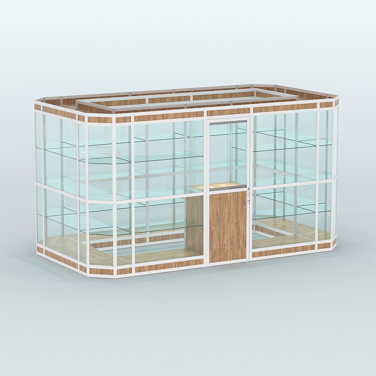 Павильон из профиля островной №3в Дуб Канзас коричневый