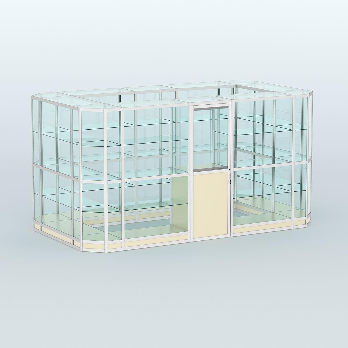 Павильон из профиля островной №3г Крем Вайс