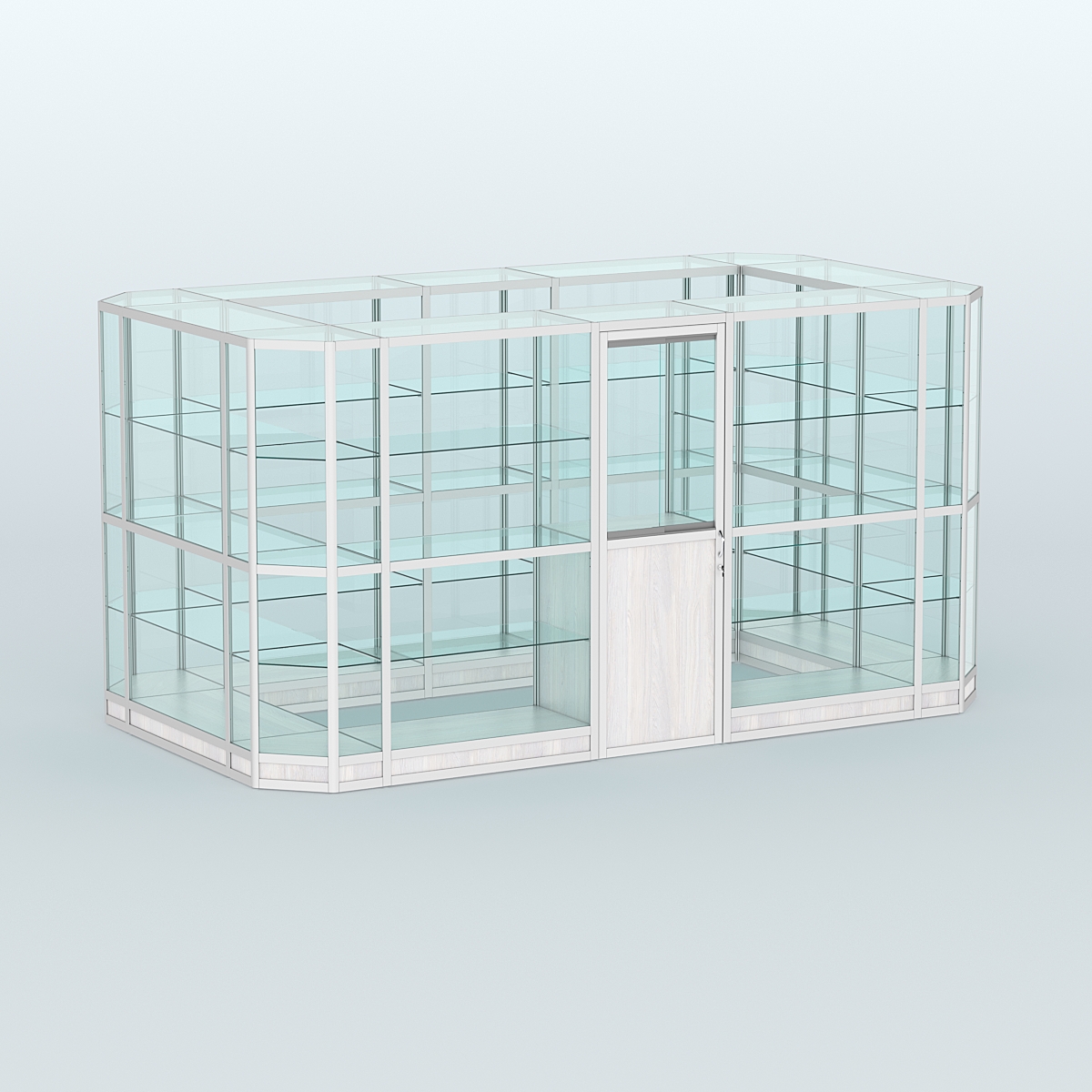 Павильон из профиля островной №3г Ясень Анкор светлый