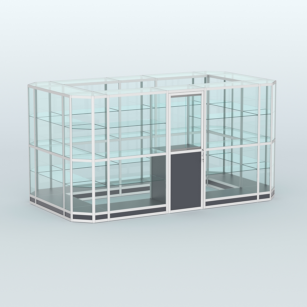 Павильон из профиля островной №3г Антрацит