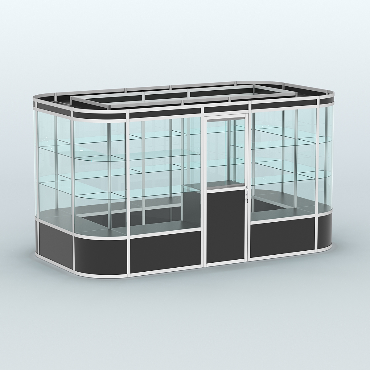 Павильон из профиля островной №4а Черный