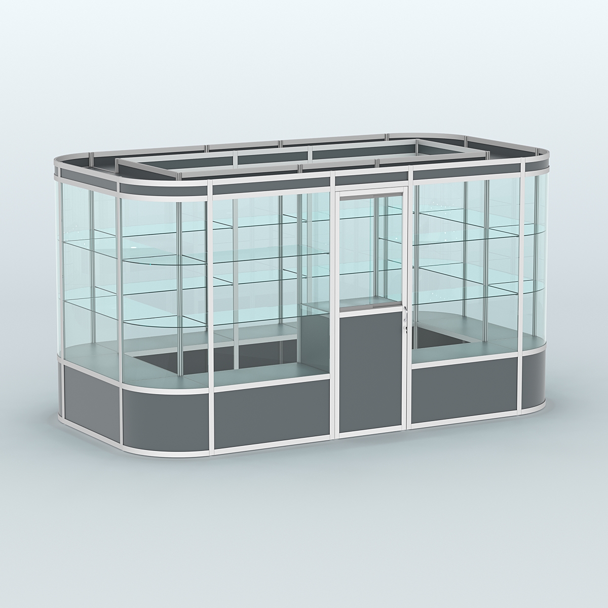 Павильон из профиля островной №4а Темно-Серый