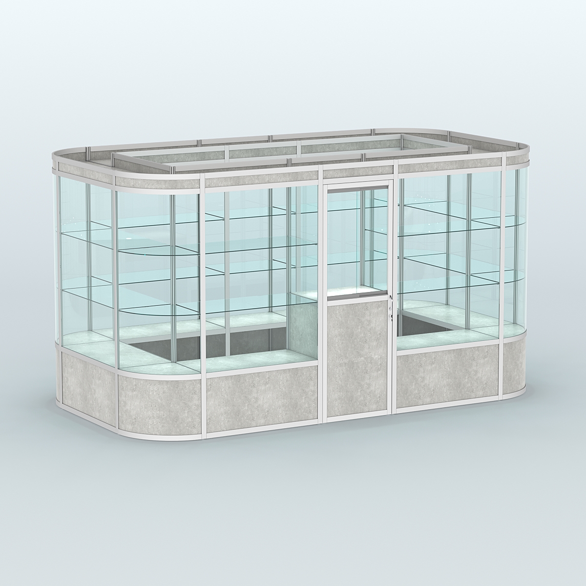 Павильон из профиля островной №4а Метрополитан Грей