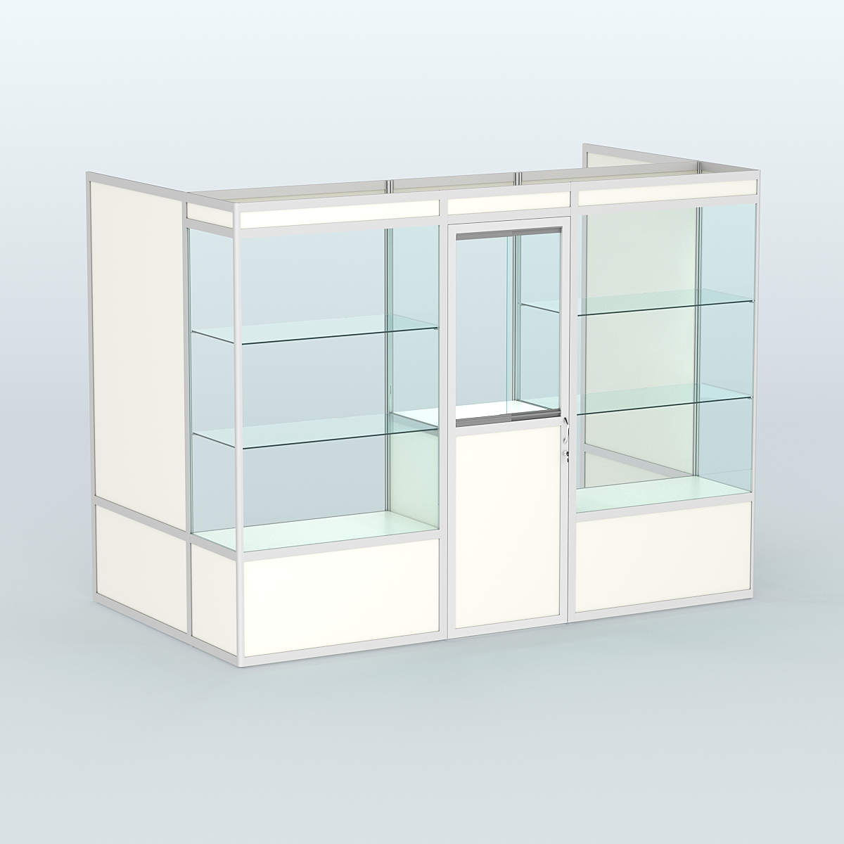 Павильон из профиля пристенный №1а (4,05 кв. м) Белый