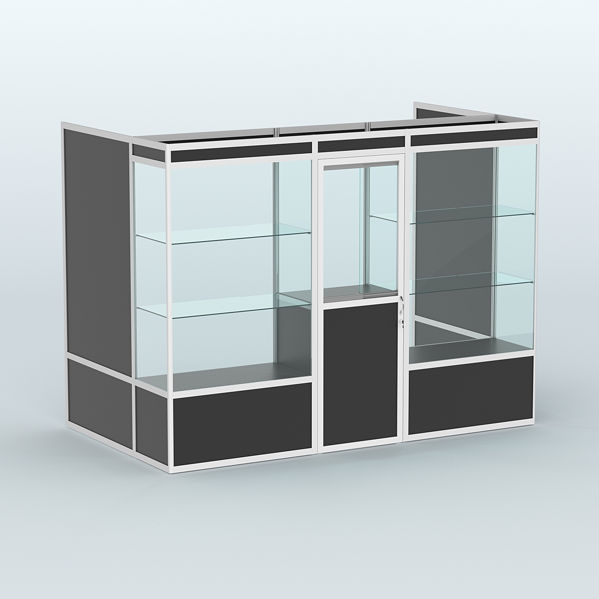 Павильон из профиля пристенный №1а (4,05 кв. м) Черный