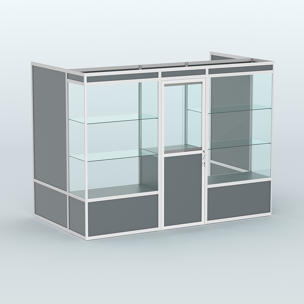 Павильон из профиля пристенный №1а (4,05 кв. м) Темно-Серый