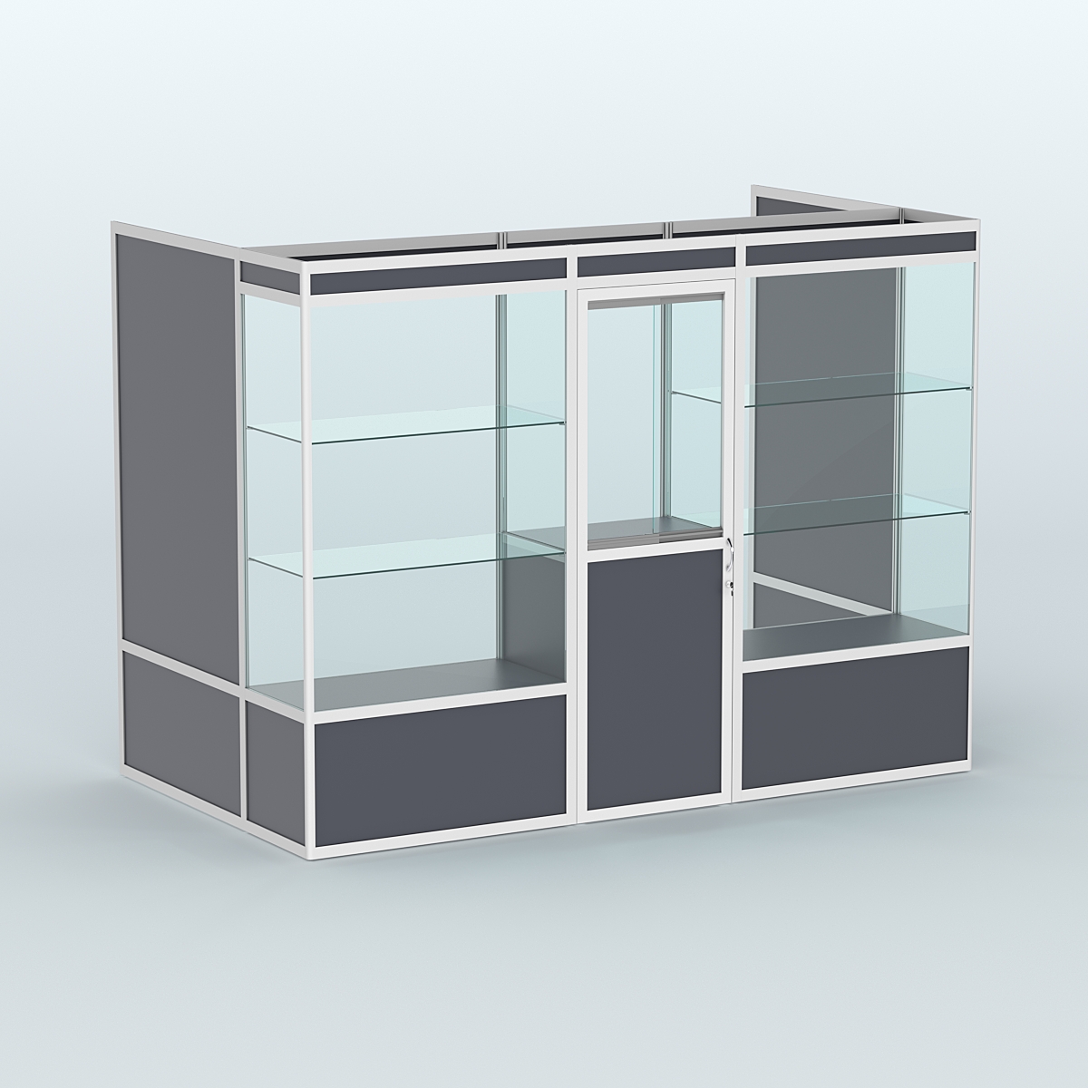 Павильон из профиля пристенный №1а (4,05 кв. м) Антрацит